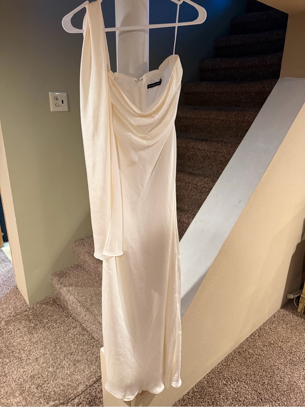 Abercrombie & Fitch Cream Scarf Maxi Dress